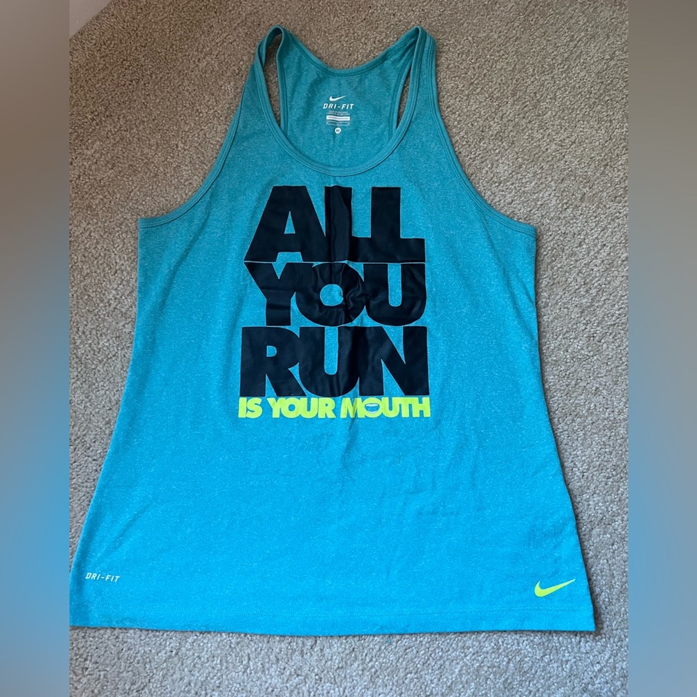 Nike Women’s Dri-Fit Racerback Tank Top Blue Medium